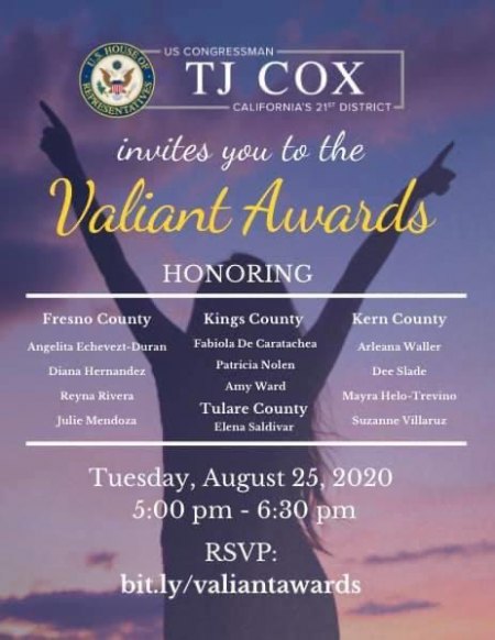 Chamber of Commerce Executive Amy Ward to be honored by Rep. TJ Cox at Valiant Awards Aug. 25